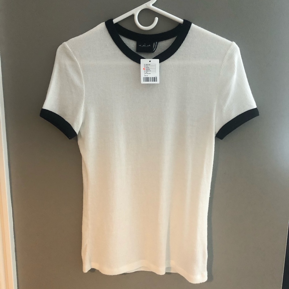 white crew neck